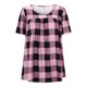 thumbnail image 5 of ICHUANYI Clearance Women's Fashion Plus Size Printed Round-neck Short Sleeve Loose T-shirt Tops(Pink, XXL) ICHUANYI WER2023080911337, 5 of 9
