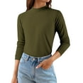 thumbnail image 4 of Sweaters For Women Derong Base Layer Top Soft Warm Solid Color Long Sleeve Pullover Breathable Non-Irritating Fabric Autumn Casual Inner Wear L Womens Sweaters, 4 of 7