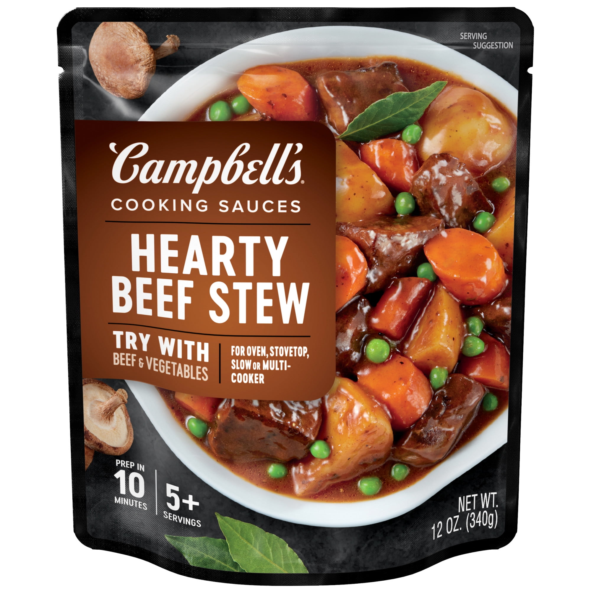 Campbell's Cooking Sauces, Hearty Beef Stew, 12 Oz Pouch - Walmart.com