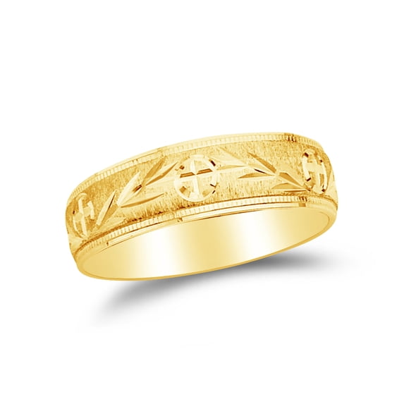 14k Yellow Gold Men's Wedding Band Ring , Size 9