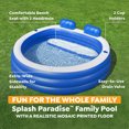 thumbnail image 4 of H2OGO! Inflatable Family Pool, Splash Paradise 7'7" x 7'2" x 31" Pool for Kids & Adults, 4 of 10