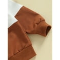 thumbnail image 6 of Bagilaanoe Toddler Baby Girl Boy Casual Sweatshirt Long Sleeve Contrast Color Pullover 6M 12M 18M 24M 3T Kids Fall Loose Tee Tops, 6 of 8