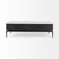 thumbnail image 2 of HomeRoots 393169 Wood & Marble Coffee Table, Dark Brown, 2 of 5