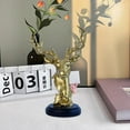 thumbnail image 6 of CoudarTitie Deer Head Figurine Craft Animal Sculpture Home Accent Decorative Piece Resin for golden, 6 of 9