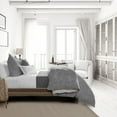 thumbnail image 4 of 6ix Tailors  Mycroft Gray King Size Duvet Cover & 2 Pillow Shams Set - 5 Piece, 4 of 7