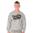thumbnail image 5 of Two Dads Better Than One Gay Pride Men's Crewneck Sweatshirt Brisco Brands M, 5 of 6