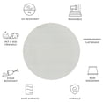thumbnail image 4 of Safavieh Courtyard Naomi Geometric Indoor/Outdoor Area Rug, Beige/Aqua, 5'3" x 5'3" Round, 4 of 8