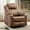Brown(Bronzing Suede Fabric), variant on VIVIJASON Manual Massage 360° Swivel and Heating Recliner, Gray