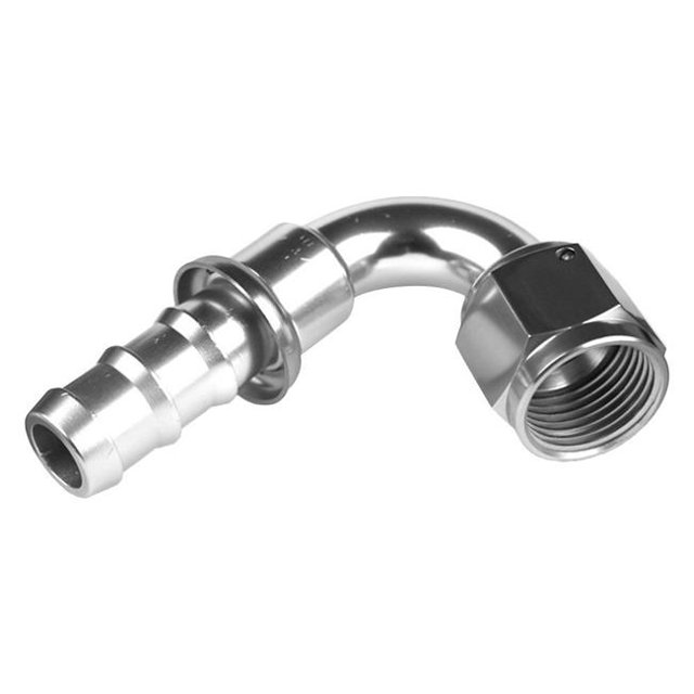 10AN 120 deg An-Jic Pousser le Tuyau de Verrouillage en Bout&44; Effacer
