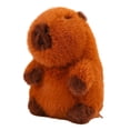 thumbnail image 3 of Figura de juguete de peluche de capibara, juguete de capibara para decoración del hogar, juguete suave marrón para dormitorio 35cm sin pelo, 3 of 9