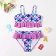 thumbnail image 6 of Toddler Girls Bikinis Scale Print Cute Two Piece Swimwear Swimsuit Set Size 3-4T, 6 of 8
