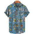 thumbnail image 1 of Camisa Hawaiana Hombre Con Estampado Calavera Musical, 1 of 2