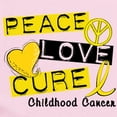 thumbnail image 2 of CafePress - PEACE LOVE CURE Childhood Cancer Infant Bodysuit - Baby Light Bodysuit, Size Newborn - 24 Months, 2 of 4