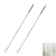 thumbnail image 5 of 2025 Upgraded Long Straw Cleaner Brush, 6.8in 2 Pack Drinking Straw Cleaning Brush Reusable Stainless Steel Drinking Straws Cleaning Brush Cleans Sippy Cup Straws Clearance, 5 of 8