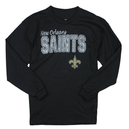 New Orleans Saints Desk Clock - NFL Football Youth Girls New Orleans Saints Long Sleeve Single Shirt - Black
