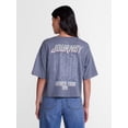 thumbnail image 3 of Journey Women's Cropped Front Back Graphic Band Tee, Sizes XXS-4X, 3 of 5