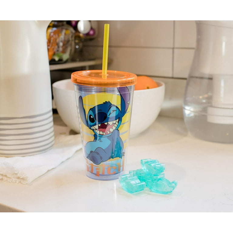 Silver Buffalo Disney Princesses Tumbler with Reusable Ice Cubes 16oz