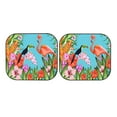thumbnail image 7 of Xecao Tropical Jungle Flamingo for Foldable Car Sun Shades (2-Pack) offer sun protection with an easy-fold design for convenient windshield shading., 7 of 7