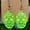 #4, variant on Halloween Horror Skull Earrings Neon Green Acrylic for Dia de Muertos Jewelry