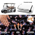 thumbnail image 4 of Uorisanigo US Flag Golf Cart Seat Covers Soft Golf Style Golf Cart Seat Towel Blanket Universal Fit for 2 Person Seats Golf Carts, Easy to Intall Golf Cart Accessories with Storage Pockets, 4 of 7
