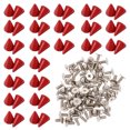 thumbnail image 3 of Rivets Décoratifs en Forme de Cône en Métal Rouge pour Projets DIY et Accessoires de Mode 50 Pcs, 3 of 8