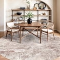 thumbnail image 3 of YOUFORTONG 9ft Round Abstract Area Rug, Machine Washable Non-Slip Indoor Rug, Stain Resistant Distressed Carpet for Living Room Bedroom Kitchen Entryway,Brown, 3 of 8