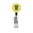 thumbnail image 1 of Carolines Treasures BB1296BR Damier Vert Lime Chocolat Labrador Badge Rétractable, 1 of 2