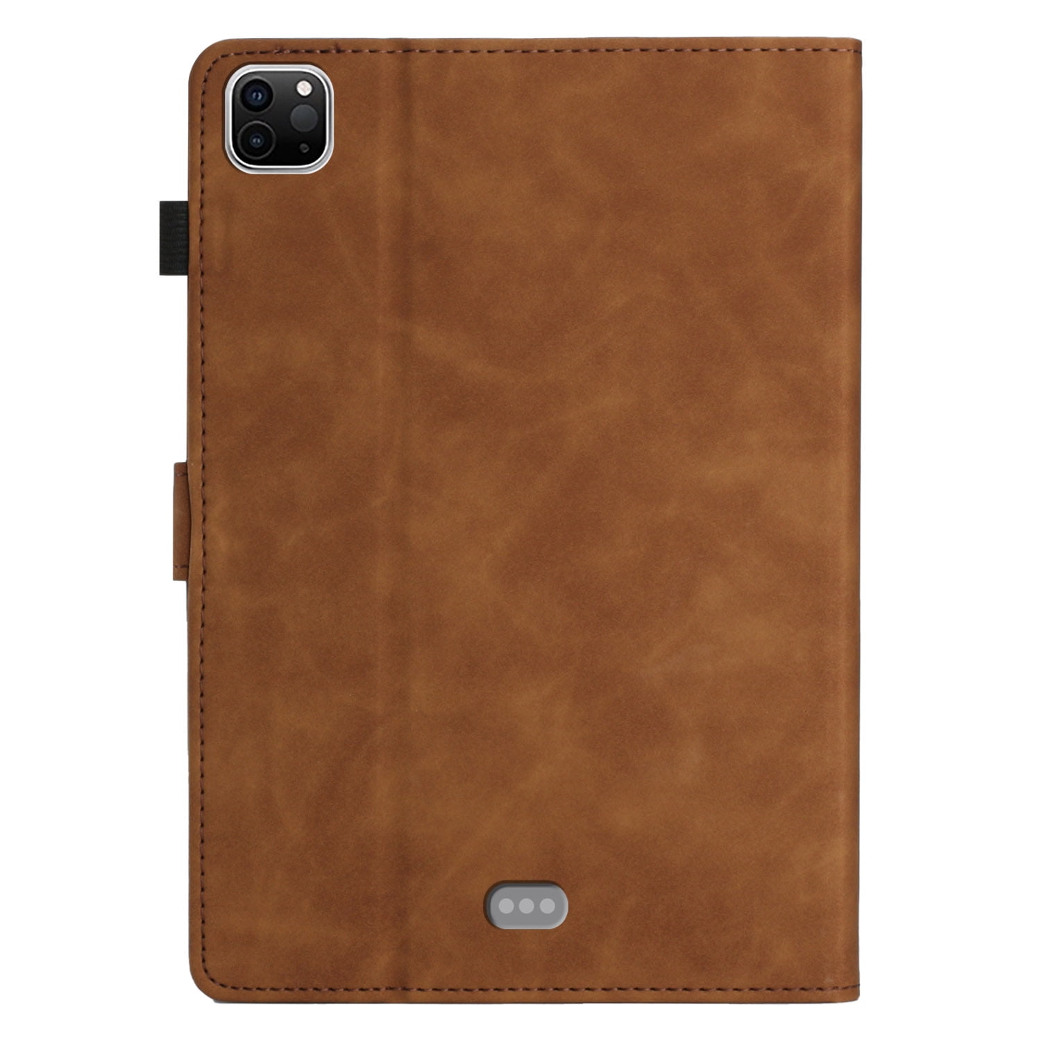 Allytechgroup iPad Air 11 Case 2024, Embossed Coconut Tree Pattern Cover, Auto Sleep Wake Function with Flip Cover Stand and Pencil Holder Case for Apple iPad Air 11 Inch 2024 Tablet,Brown