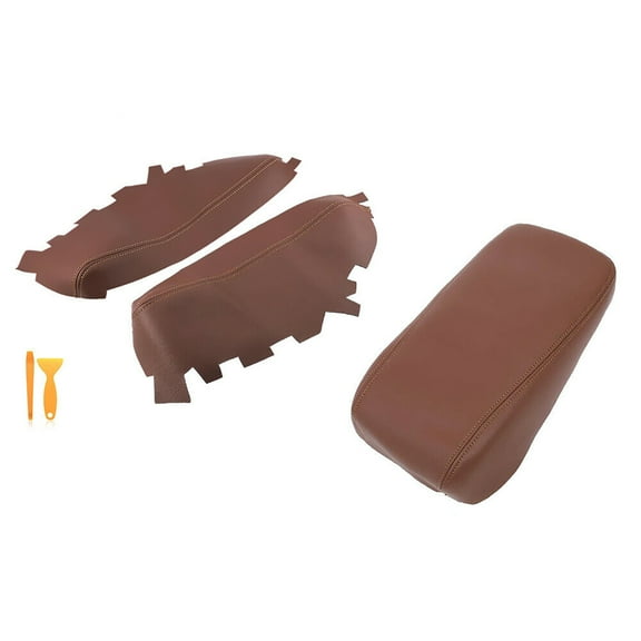 Enhancement Part  Comfort Style Brown Leather Armrest & Door Panel Covers for Toyota Avalon 2013-2018