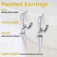 thumbnail image 4 of Huggie Drop Earrings for Women 18K Gold Plated Small Dangle Hoop Earrings with S925 Sterling Ear Post Jewelry Clearance, 4 of 6