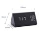 thumbnail image 2 of Led Hygrometer Alarm Clock Led Wooden ClEbony, 2 of 5