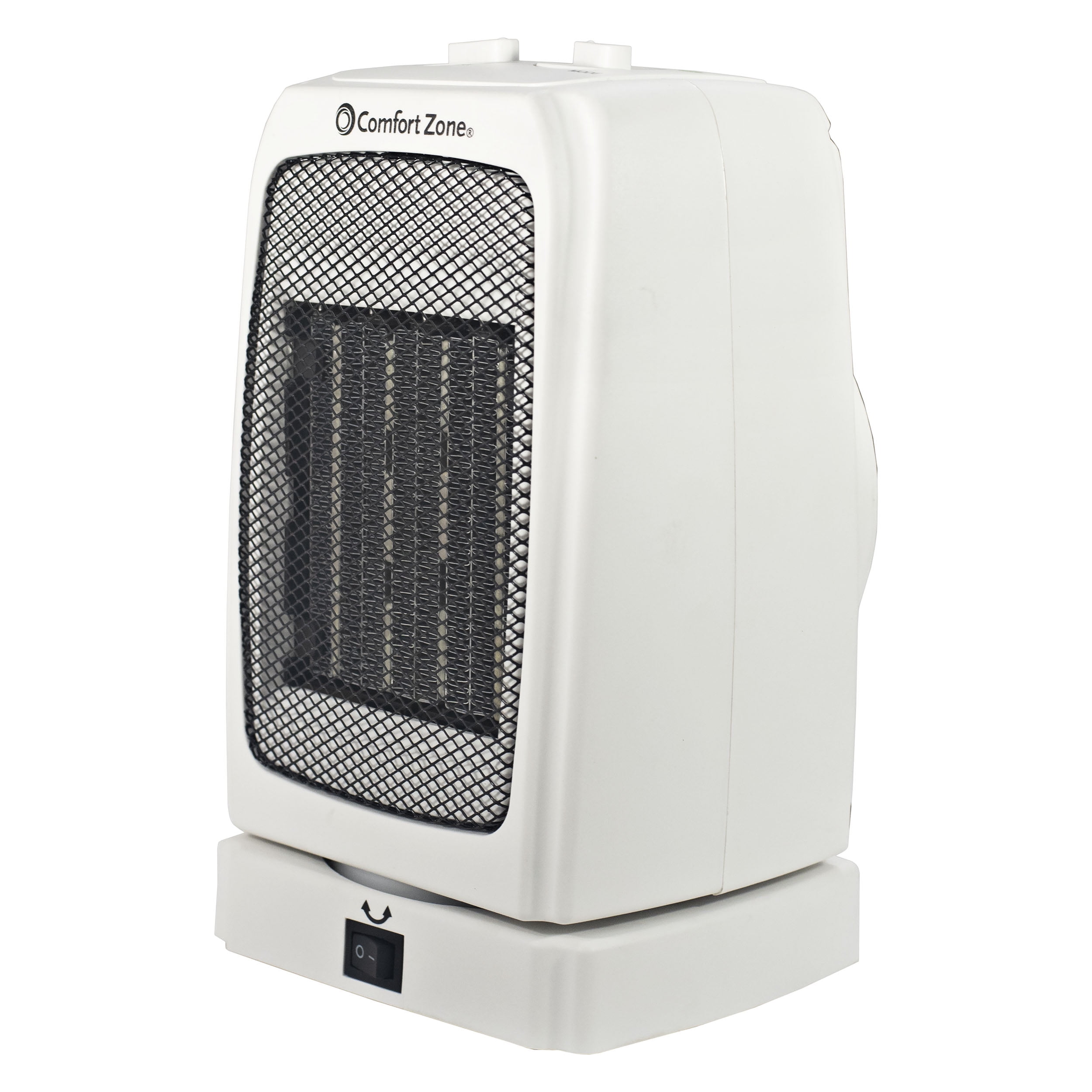 Comfort Zone EnergySave 120V Oscillating Ceramic Heater, White