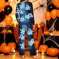 thumbnail image 4 of Fewfanhot Pajamas for Women Halloween Pajama Set Crew Neck Pjs Long Sleeve Loungewear Pajamas Plus Size Sleepwear, 4 of 5