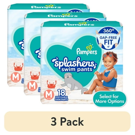 Pampers Splashers Swim Diapers Size 2-3, 20 Count (Select for More Options)
