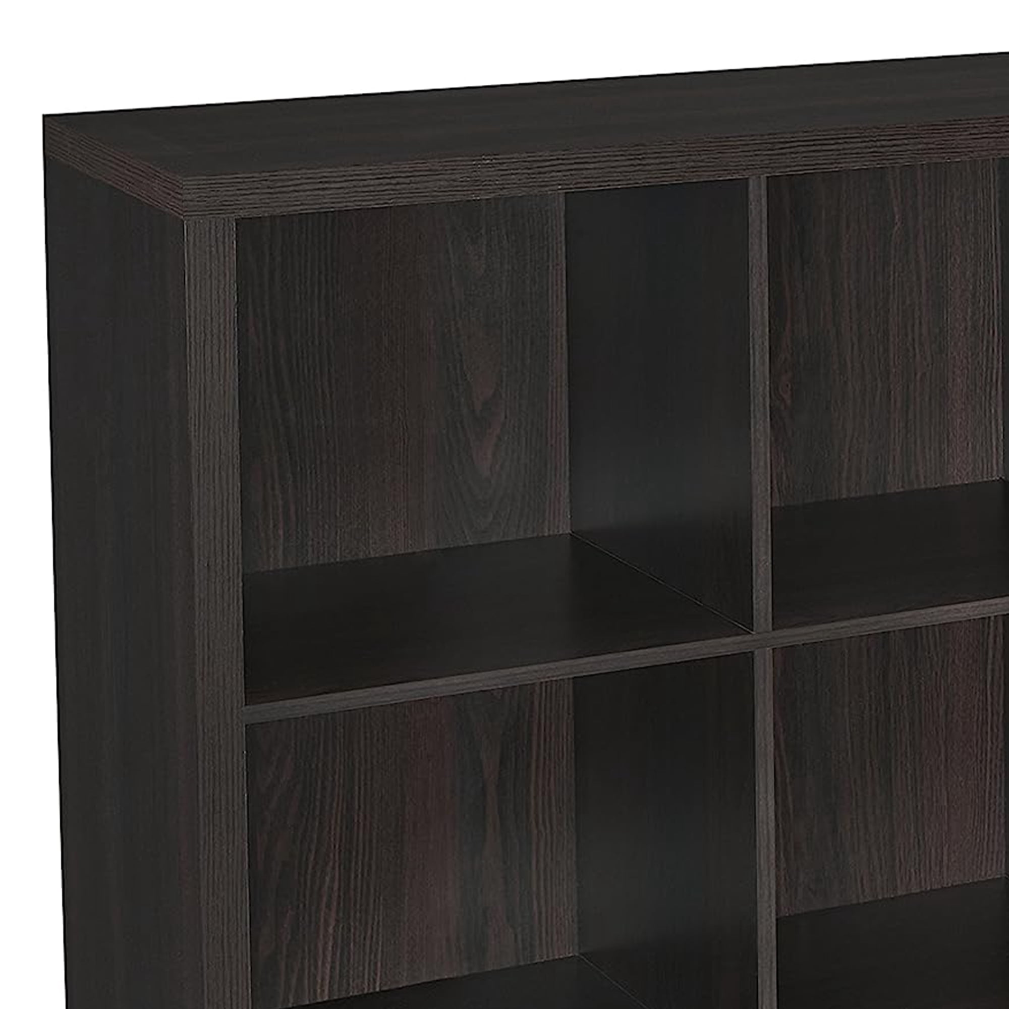 ClosetMaid 9 Cube Storage Shelf Bookshelf Organizer with Back Panel, Black
