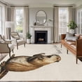 thumbnail image 2 of Groundhog Festival Large Area Rugs 5x8 ft Spring Is Coming Linen Retro Washable Rug Non Slip Indoor Carpet Absorbent Floor Mat for Living Room Bedroom Dining Room, 2 of 9