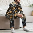 thumbnail image 7 of Lsque Fiery Skull Trio Pattern Long Sleeve Pajama Set for Men - Soft 2-Piece Sleepwear and Loungewear Set with Pockets, Comfy Nightwear-Large, 7 of 7