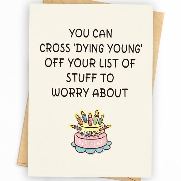 Tarjeta de cumpleaños WowBeFun divertidas tarjetas de cumpleaños de 5 x 7 pulgadas