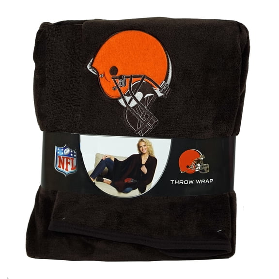 Cleveland Football Browns 55x53.5 NFL Silk Touch Blanket Throw Wrap