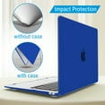 thumbnail image 4 of IBENZER 2022 2021 MacBook Air 13 inch Case M1 A2337 A2179 A1932 Plastic Hard Shell Case with Keyboard Cover for Apple Mac Air 13 with Touch ID (2018-2022), Klein Blue, W-AT13-KLBL+1, 4 of 7