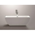 thumbnail image 3 of Vanity Art freestanding white acrylic bathtub with polished chrome slotted overflow and pop-up drain., 3 of 4