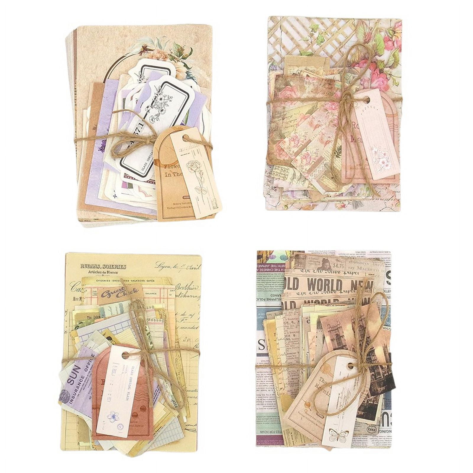 8 Verschiedene Muster 480 Stück ästhetische Scrapbook Papiere –  Vintage-Look Für Alben, Journale \u0026 DIY-Projekte Vintage Dekopapier, image size:1600x1600