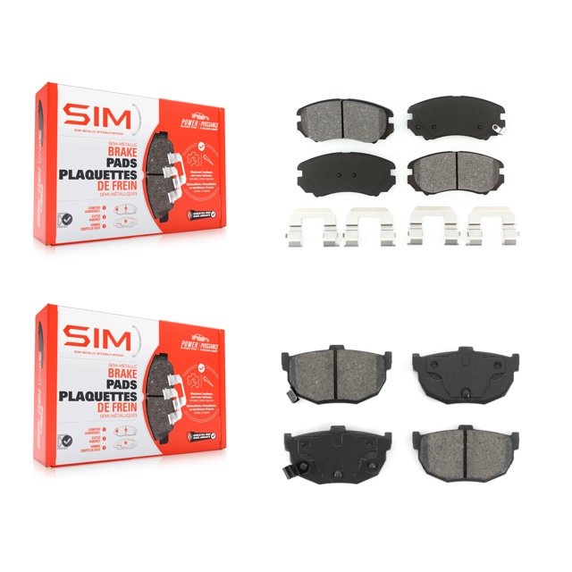 SIM Front Rear Semi-Metallic Brake Pads Kit for Car Hyundai Tiburon KSM-100421
