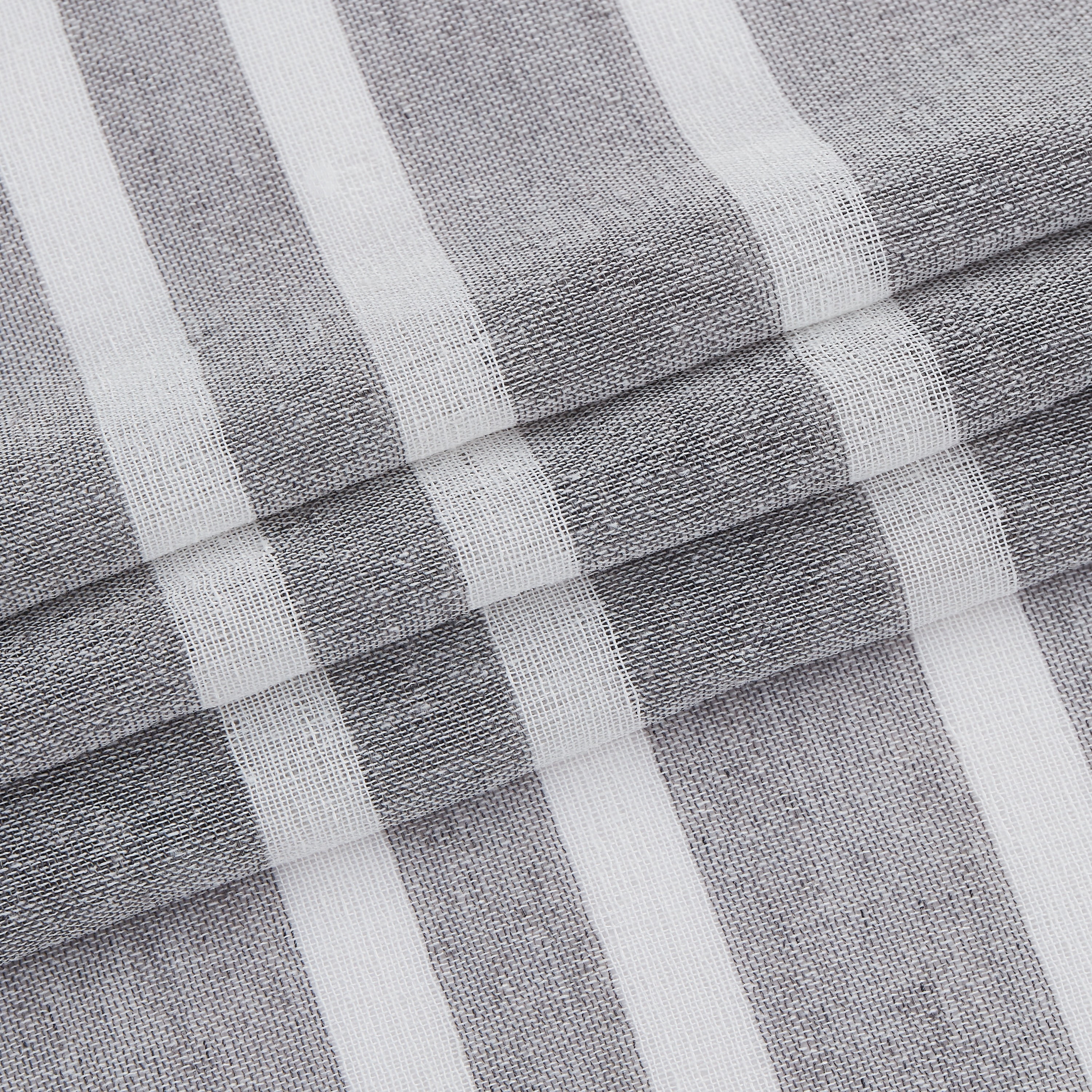 Dainty Home Naples Gray Striped Polyester Shower Curtain, 70" x 72"