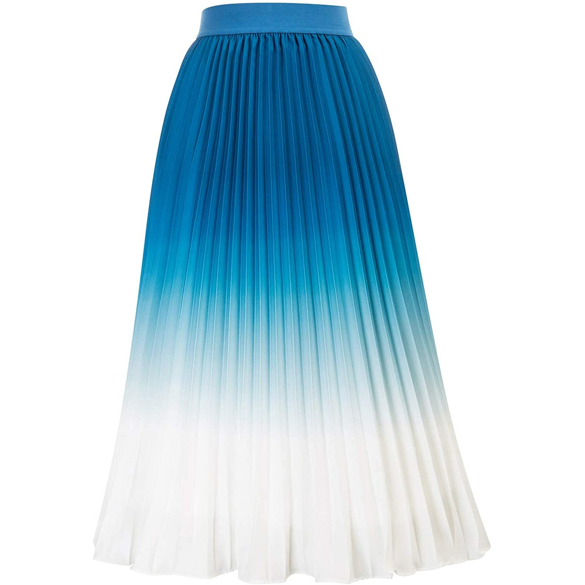 Women's High Waist Pleated A Line Swing Skirt KK659 | Walmart Canada