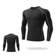 thumbnail image 2 of Camiseta de manga larga ajustada para hombre - Poliéster, entrenamiento físico, deporte informal, 2 of 4