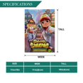 thumbnail image 3 of Subway Surfers-bandera de jardín temática. Regalo perfecto para fans, amigos y familiares, ideal para actividades al aire libre y decoración de fiestas.28CM*45CM, 3 of 5