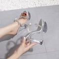 thumbnail image 4 of Women's Shoes Thick Heel Rhinestone Nightclub High Heels Luminous Catwalk Crystal 10365 Series 14cm Heel 4cm Platform LFD, 4 of 7