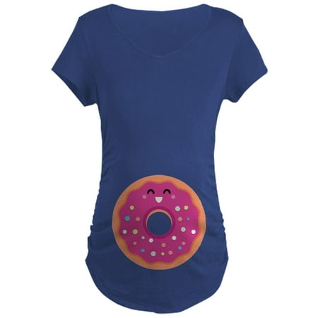 

CafePress - Pink Donut Maternity T Shirt - Maternity Dark T-Shirt