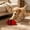 Red, variant on Byujiro Slipper Shaped Plush Squeaky Dog Toy Striped & Floral Pattern Pet Bite Resistant Chew Toy Built-in Squeaker Interactive Stuffed Play Accessory for Small Medium Large Dogs